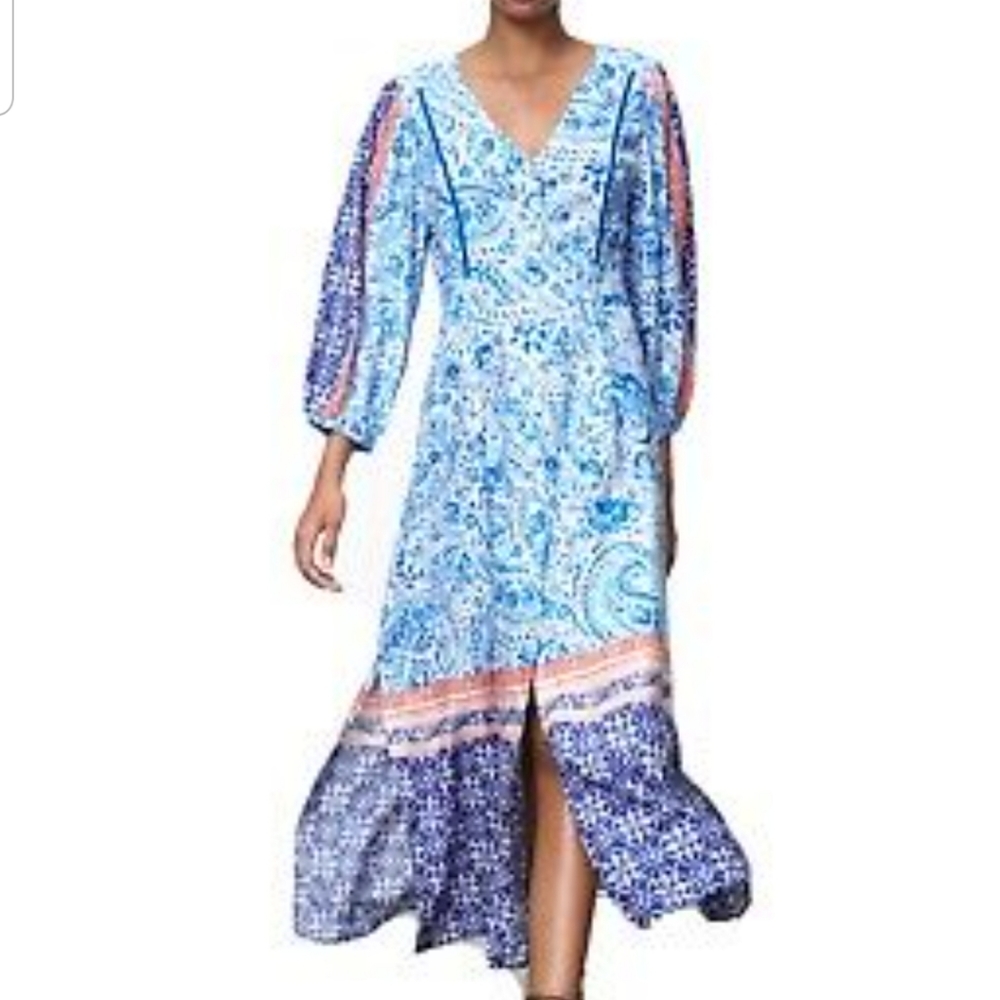 Zara Long Printed Dress - Small
